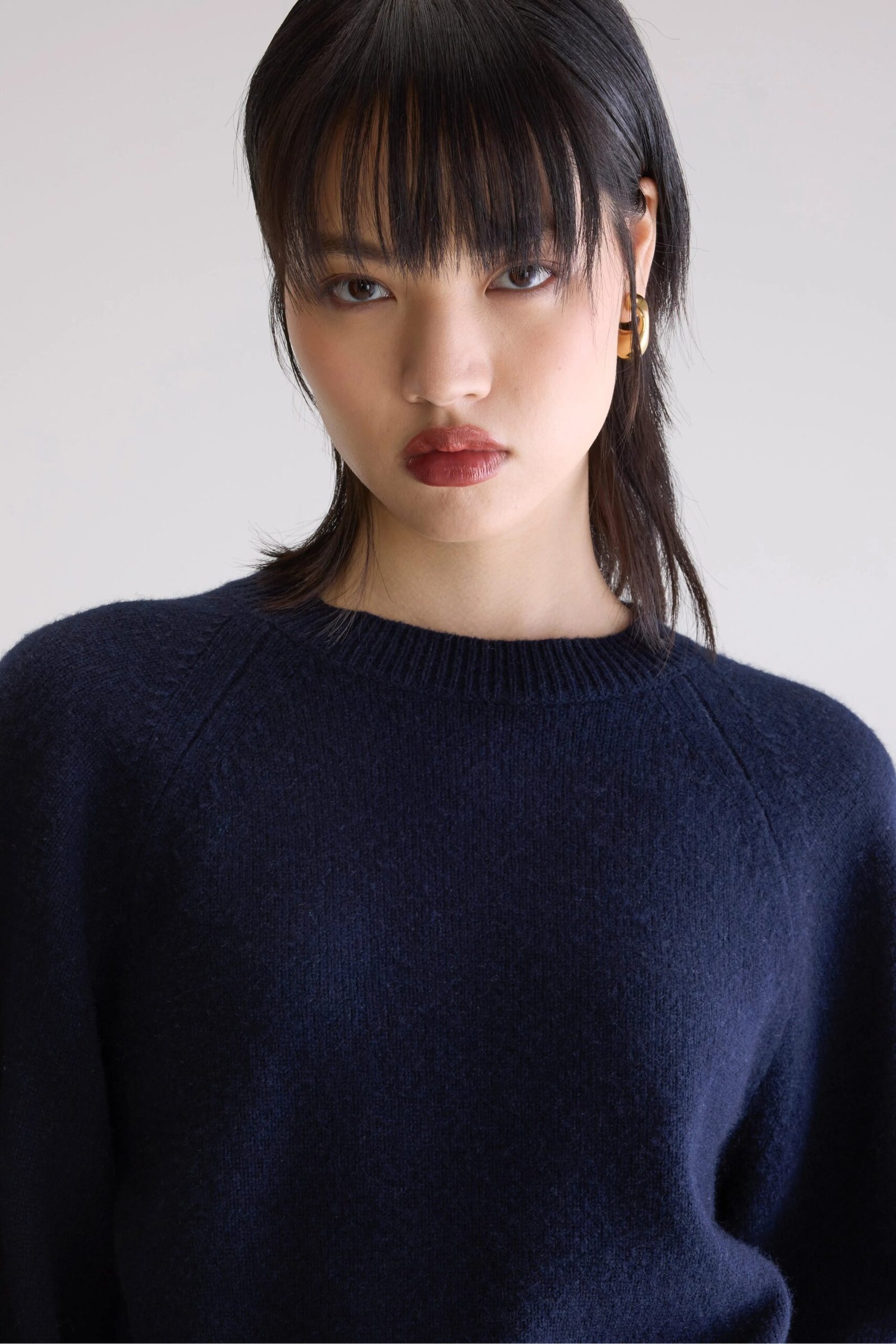 ameka crewneck sweater (252 / w / navy)