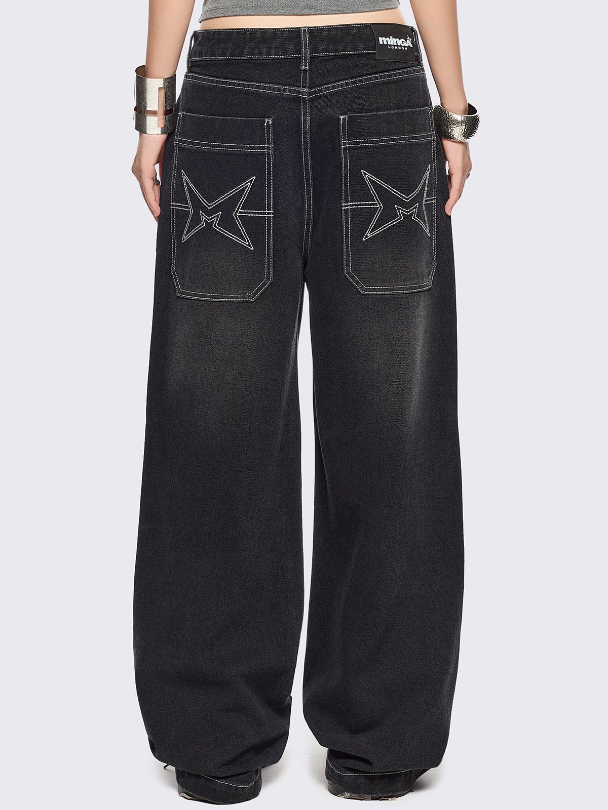 paranoia graphic baggy jeans