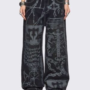 import placeholder for paranoia graphic baggy jeans 29938233